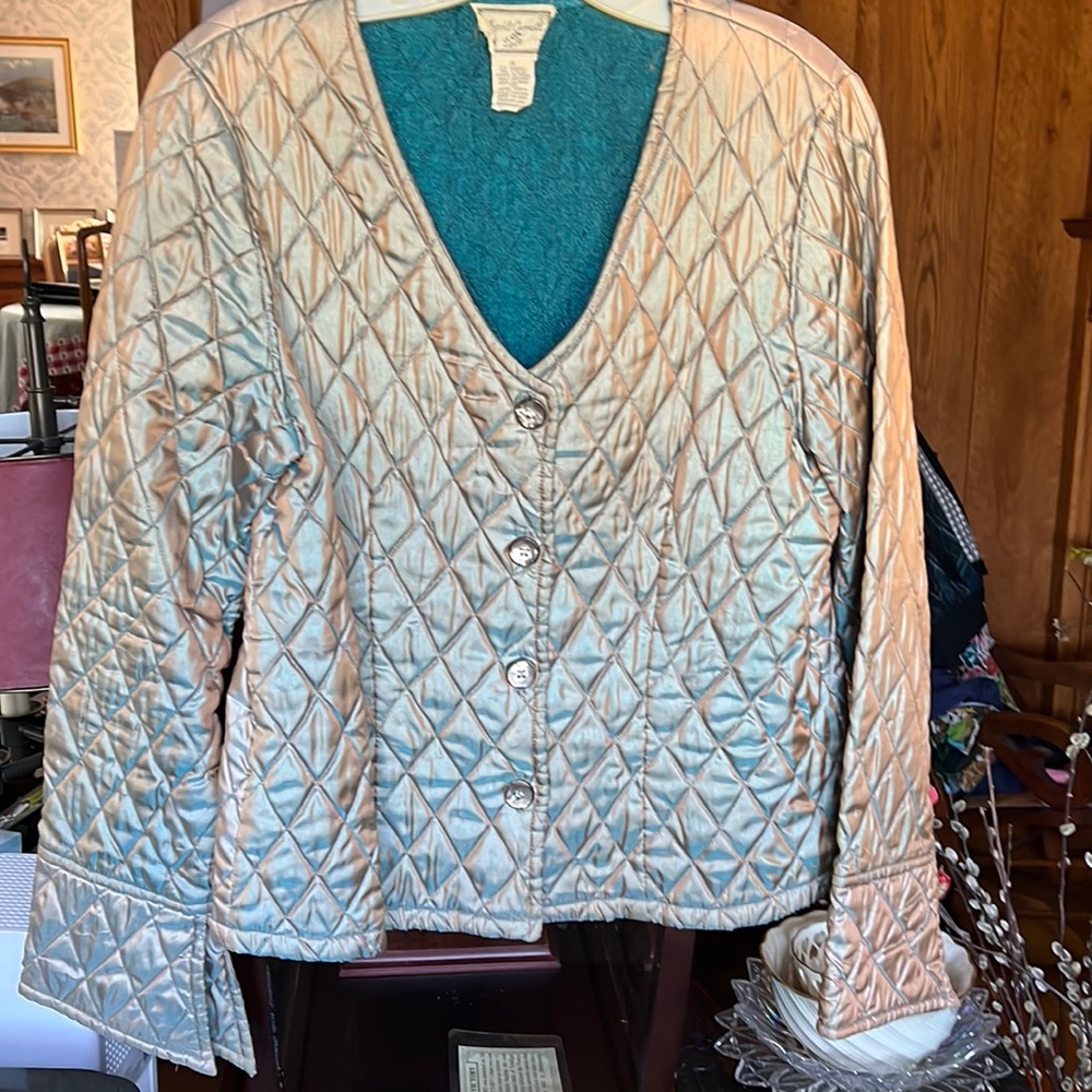 April Cornell gorgeous color aquamarine jacket